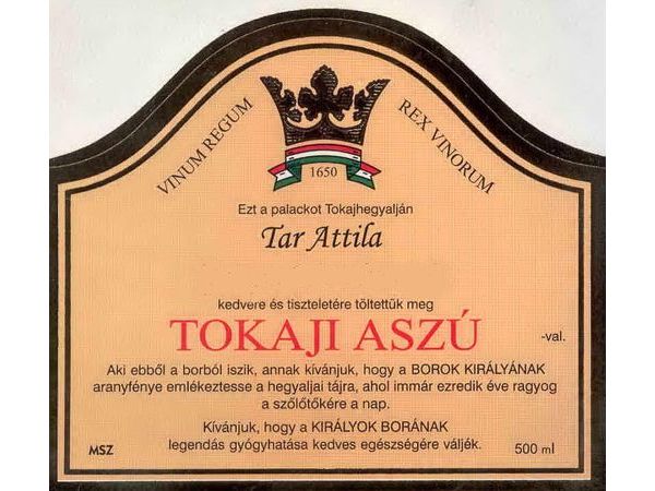 Dszdobozos Tokaji Asz 3 puttonyos