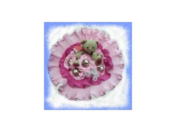 Cherry bon-bon csokor macival