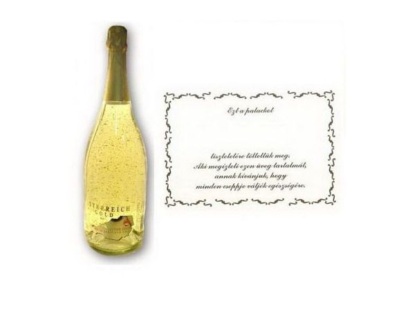 Osztrk pezsg aranypelyhekkel